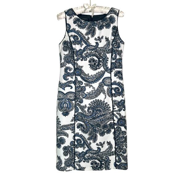 Talbots Dresses & Skirts - Talbots Women's Sz 4 Cotton Blend Paisley Sheath Dress Sleeveless Career Office